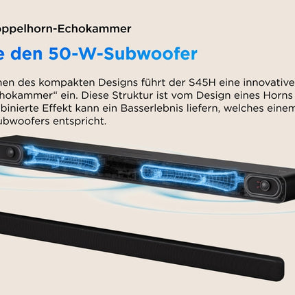 TCL Soundbar S45HE, 2.0 kanalit, Dolby Atmos kõik-ühes
