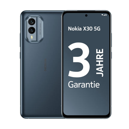Nokia X30 5G 6,43-tolline nutitelefon AMOLED PureDisplay'ga, FHD+, 6/128 GB, Gorilla Glass Victus klaasiga, 3-aastase garantiiga, 50 MP PureView OIS-kaameraga, ülikiire 33W laadimisega - sinine 6 GB/128 GB
