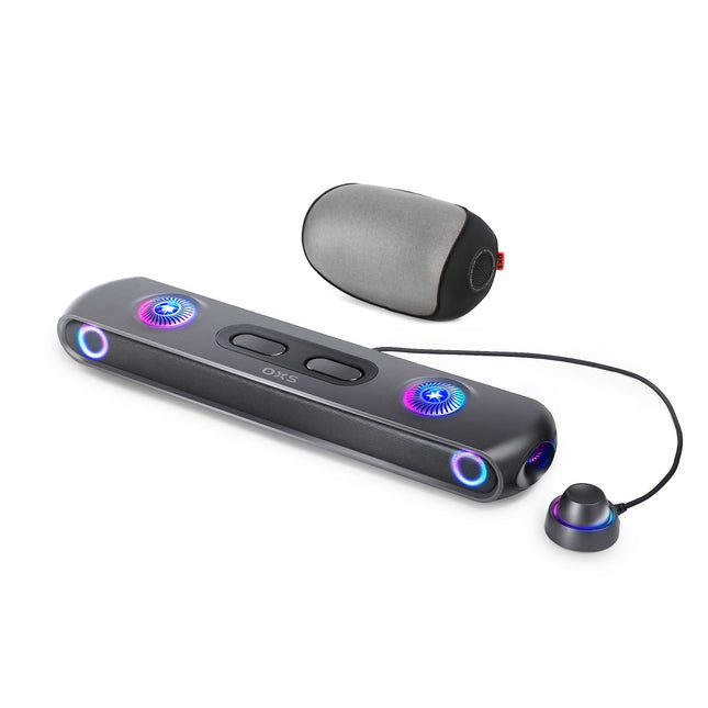 OXS Thunder Pro+ mängurikõlar juhtmevaba kaelakõlariga, 7.1.2 Dolby Atmos ruumilise heli süsteem, integreeritud bassikõlar, rakenduste kohandamine, RGB-efektid, 3 professionaalset mängurirežiimi