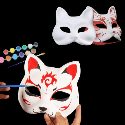 Isetegemise valge pabermask, 12 tükki värvitavaid pabermaske, maskiballi peomask, valge mask värvimata, isiksuse, loomingulise disaini, karnevali, rollimängu, cosplay jaoks
