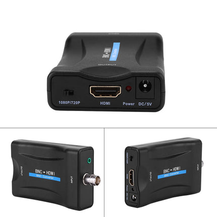 Tonysa BNC to High Definition Multimedia Interface Video Converter, 1080P/720P BNC to High Definition Multimedia Interface HD Adapter Compatible with HDCP HDMI1.3 Surveillance Monitor
