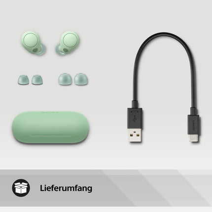 Sony WF-C700N juhtmevabad Bluetooth-mürasummutavad kõrvaklapid (väikesed ja kerged kõrvaklapid Bluetooth-mitmepunktilise ühendusega, IPX4, kuni 20-tunnine aku tööiga, kiirlaadimine, iOS ja Android) Sage Green