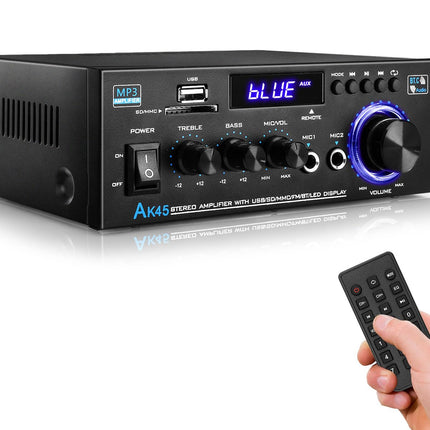 Hifi võimendi - KKMOL stereovõimendi, AK45 mini Bluetooth-raadio ja helivõimendi vastuvõtja, Wiimp võimendi, 12V/220V 400W 2 kanaliga digitaalne võimsusvõimendi, helivõimendi USB, SD-kaardi ja kaugjuhtimispuldiga