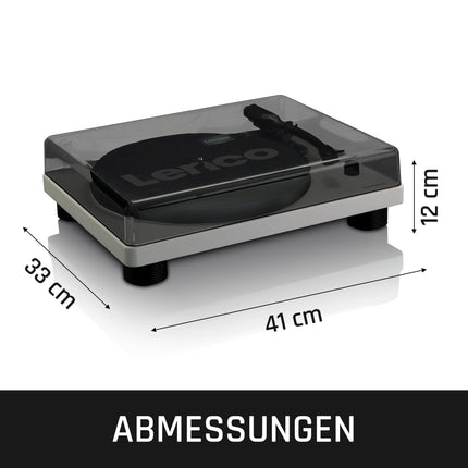 Lenco LS-50GY - Record player with integrated speakers - USB recording - 33, 45 and 78 RPM - Belt drive - MDF structure - Grey