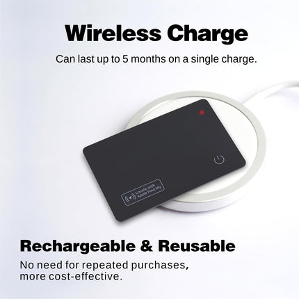 Reyke õhuke rahakoti jälgimiskaart, laetav rahakotiotsija, ühildub Apple Find My'ga (ainult iOS), pagasisiltide, mobiiltelefonide ja passide sorteerija