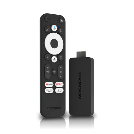 THOMSON voogedastuspulk 140 | Google TV | 4K UHD | Google Assistant | Googlecast | WiFi | Bluetooth 5.0 | HDMI | Dolby Atmos | DTS Digital Surround | HDR10 | 2 GB RAM | 8 GB salvestusruum