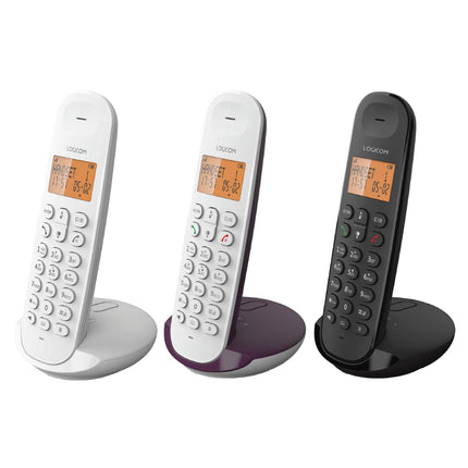 Logicom ILOA 155T juhtmeta lauatelefon automaatvastajaga – Solo – analoog- ja DECT-telefon – valge