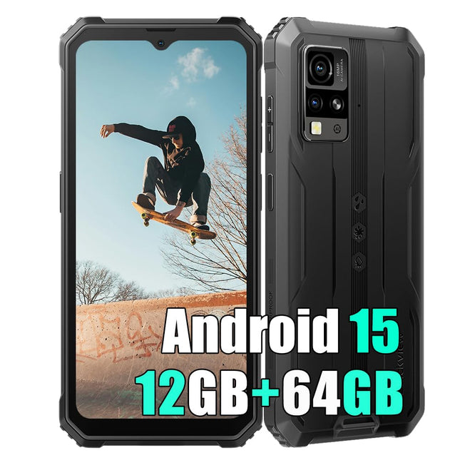 Blackview BV4800SE Android 15 Outdoor Handy 2025, 12GB+64GB/2TB, 6.56" HD+ Outdoor Smartphone ohne Vertrag, 16MP+8MP, 5100mAh, IP68 Wasserdicht Baustellenhandy, Dual 4G, NFC,OTG,GPS,2 Jahre Garantie