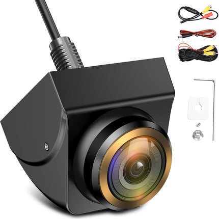 HD Rear View Camera, AHD/CVBS 720P Car Rear View Camera, 360° Adjustable Universal Rear View Camera, Mini Adjustable Fisheye Lens, 170° Wide Angle for Truck, Car, SUV, Trailer, Van, Pickup