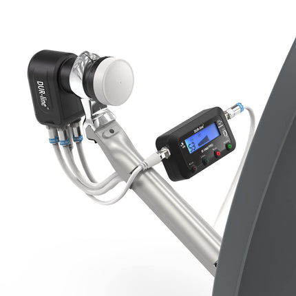 DUR-line SF 2460 Pro - Digital Satfinder - precise measuring device for aligning your satellite dish - satellite finder including F-cable, audio signal, LCD display, satellite detection, Astra, Hotbird