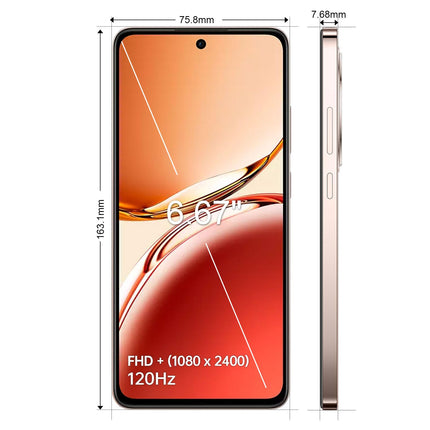 OPPO Reno12 FS 5G 12+512GB, Android nutitelefon ilma lepinguta, mobiiltelefon, 120Hz 6.67" OLED ekraan, Dimensity 6300, 50MP tehisintellektiga põhikaamera, SUPERVOOC 45W, 5000mAh aku, IP64 kaitse, NFC, oranž