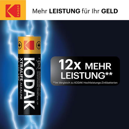 Kodak | AA-patareid | Topelt-A-patareid | Ühekordsed patareid | Leelispatarei | 1,5 V | 60 tk