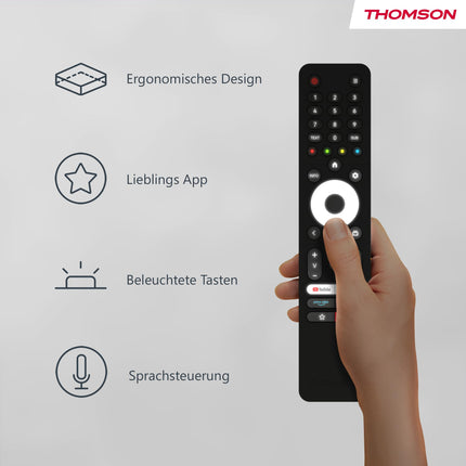 Thomson 40-tolline (101 cm) LED Full HD nutikas Android-teler, Google Assistant, WiFi, Dolby Digital, Bluetooth, kolmekordne tuuner (kaabel/satelliit/antenn), HDMI, CI+, A+ paneel - 40FA2S13