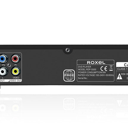 Roxel RDP-S500 DVD-mängija HDMI-kaabliga telerile, mitme regiooni DVD-mängija USB-pordi ja kaugjuhtimispuldiga, CD-mängija FULL HD HDMI ja RCA-pordiga