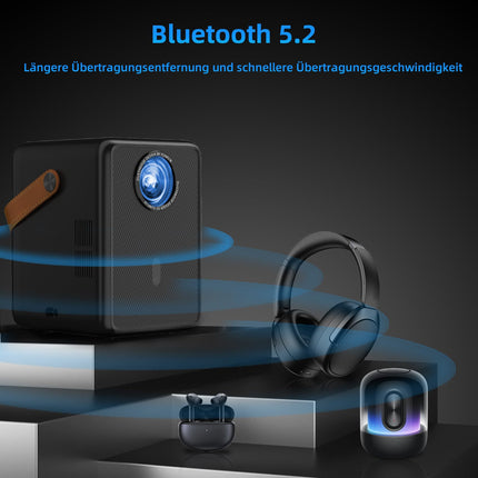 【Elektriline fookus】 Projektor 5G WiFi Bluetooth FunFlix G1 miniprojektor 1080P Full HD videoprojektor 300-tolline intelligentne suum, ühildub nutitelefoni/TV-pulga/HDMI/AV/USB-ga