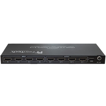 FeinTech VMS04400 HDMI 2.0 maatrikslüliti 4x4 skaleerijaga, 4 sisendit/väljundit, 4K 60Hz Ultra-HD 18Gbps
