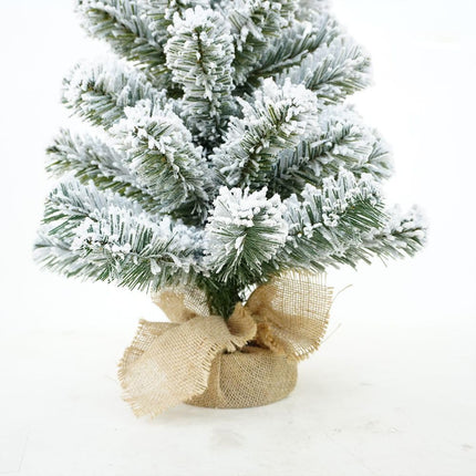 Christmas tree snow can 60 cm Strong and realistic foliage made of PVC, jute base for Christmas tree, small Christmas tree, ready