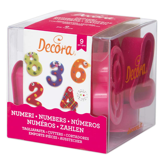 Decora nugade komplekt, 9 tk. 5,2 x 2,2 cm, plastik, punane