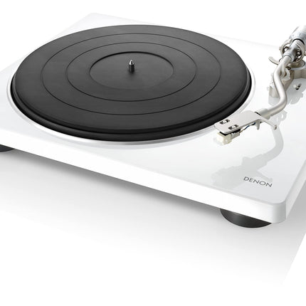 Denon DP400BKEM plaadimängija (rihmülekanne, toonkäpa tõste, sisseehitatud eelvõimendi, S-kujuline toonkäpp) valge DP400WTEM