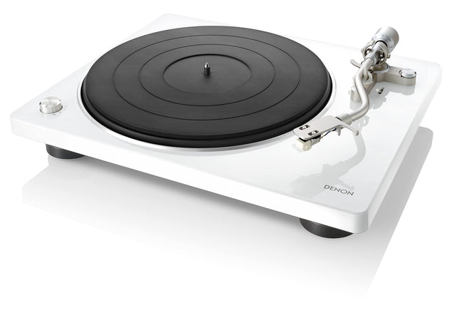 Denon DP400BKEM plaadimängija (rihmülekanne, toonkäpa tõste, sisseehitatud eelvõimendi, S-kujuline toonkäpp) valge DP400WTEM