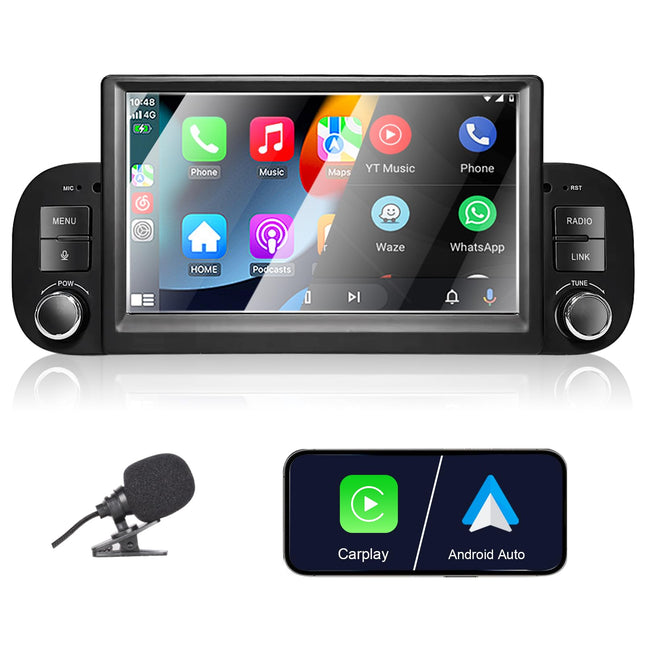 Liulbobu autoraadio FIAT Panda 2013-2020 ühildub juhtmevaba Carplay ja Android Autoga, 7-tolline FIAT Panda raadio puutetundliku ekraani/Bluetoothi/FM/AM/USB/DSP/RDS/peegliühendusega