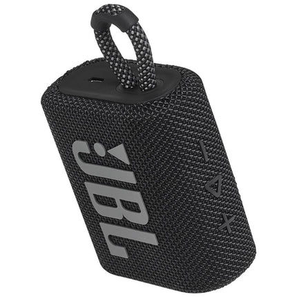 JBL GO 3 Small Bluetooth Speaker in Black – Waterproof, portable speaker for on the go – Up to 5 hours of playback time on a single charge. (Pack of 1)