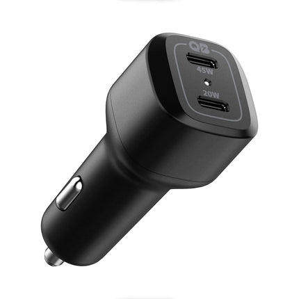 Spigen USB-C autolaadija 65W kahe pordiga autolaadija kiirlaadimisega PD 3.0 45W+20W Type-C iPhone 15 14 13 Pro Max Plus Mini MacBook Air iPad Pro Galaxy S23 S22 S21 Ultra Plus Pixel 8 Pro Steam Deckile