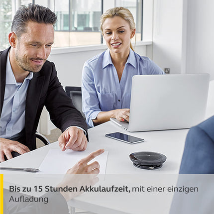 Jabra Speak 510 Speaker — Portable Bluetooth Speaker, Conference Speaker — Connects to Laptops, Smartphones, and Tablets — USB Connector, Black