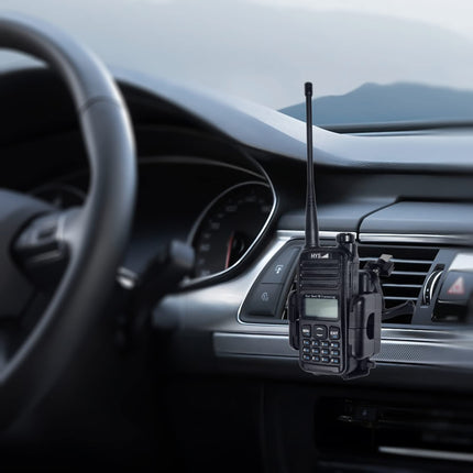 UAYESOK sõiduki raadiosaatja kinnitus, pööratav raadiosaatja kinnitusklamber, mis ühildub Motorola Baofeng Kenwood HYT Yaesu Icom Midland Retevis pihuarvutiga kahesuunaline raadio, kaasaskantav auto ja maasturi õhutusava jaoks