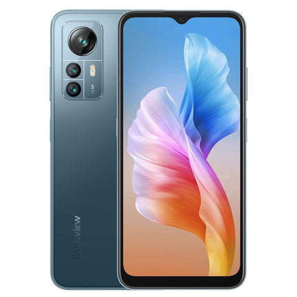Blackview A85 lukustamata mobiiltelefon, 50MP + 8MP kaamera, 8GB + 128GB, 6,5" HD+ 90Hz, 18W kiirlaadimine, kahe SIM-kaardiga Android 12 nutitelefon, 3 kaardipesa (2 SIM-kaarti + 1 TF-kaart), sõrmejäljelugejaga GPS, NFC, sinine