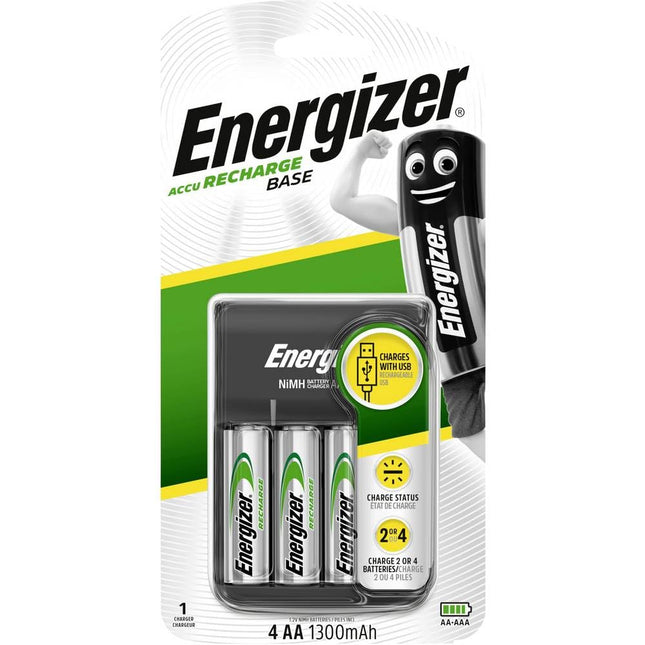 Energizer akulaadija, laetav AA/AAA patareidele, laadimisalus, 1 pakk