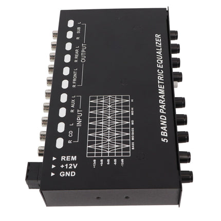 5 Band EQ Graphic Equalizer, Car Stereo Equalizer Stable Transmission Iron Vehicles