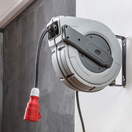as - Schwabe automaatne kaablirull 15 m H07RN-F 5G2.5 &amp; BGS 3321 | Automaatne kaablirull | 15 m + 1 m toitekaabel | 180° külgsuunas pööratav | koos kinnitusklambriga
