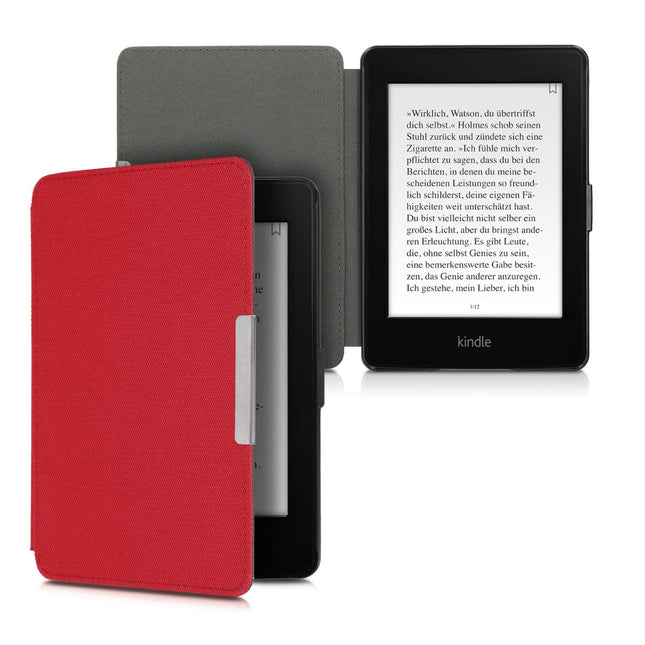 kwmobile ümbris, mis ühildub Amazon Kindle Paperwhite'iga - nailonist e-lugeri kaitseümbris (mudelitele kuni 2017) - punane