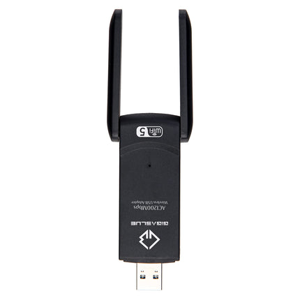 GigaBlue Ultra 1200Mbps W-LAN 2.4 &amp; 5 GHz USB 3.0 WiFi Dual Band Adapter 5GHz+2.4GHz 2x5 dBi High Speed ​​802.11ac Wireless Network Adapter WiFi Receiver for Windows/Mac OS/Linux