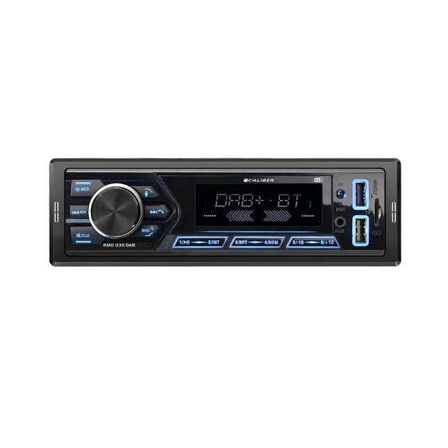 Caliber autoraadio Bluetooth 1DIN, DAB+/FM-tuuner, 4x55W, USB/Micro SD, 2.1A laadimisfunktsioon, Aux-sisend, käed-vabad süsteem, RCA väljund, DAB+ antenn, MP3/WMA/APE/FLAC/AAC