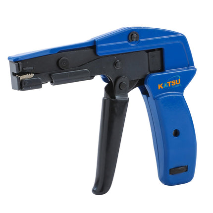 KATSU Cable Tie Gun for Cable Ties Heavy-Duty Professional Tensioning and Cutting Tool with Automatic Flush Cutting for Plastic Nylon Ties 417513