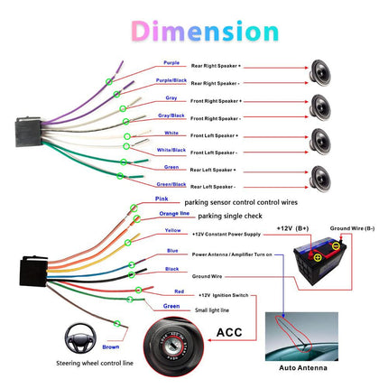 Podofo 2 DIN autoraadio Bluetoothiga, 7-tolline autoraadio ekraaniga, MP5-mängijaga, toetab FM-raadiot/AUX-i/peegliühendust/roolijuhtimist/kaugjuhtimispulti + 12 tulega tahavaatekaamerat