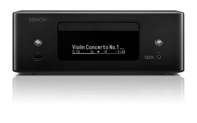 Denon RCD-N12DAB kompaktne helisüsteem, HiFi võimendi, CD-mängija, internetiraadio, muusika voogedastus, HEOS multiroom, Bluetooth ja Wi-Fi, AirPlay 2, Alexa ühilduv, 2 optilist TV sisendit, DAB+ raadio
