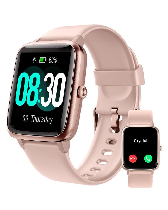 GRV Smartwatch for women men with phone function, fitness watch with heart rate monitor SpO2 sleep monitor pedometer IP68 waterproof, multi-sport modes smart watch fitness tracker for iOS Android mobile phone