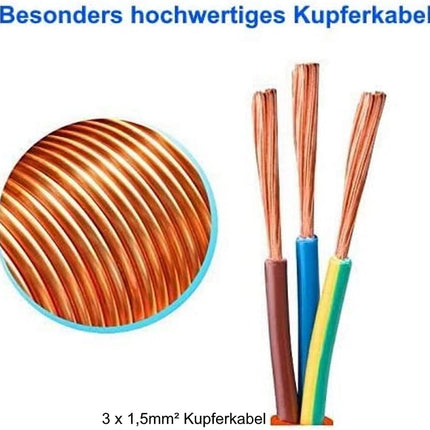 Pikenduskaabel 10m pikenduskaabel SCHUKO IP44 toitekaabel aiakaabel V13