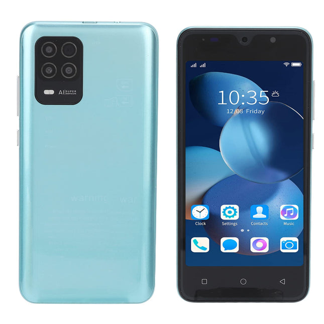 Elprico 8Pro mobiiltelefonid, 5-tolline kahe SIM-kaardiga nutitelefon ilma lepinguta, 2 GB muutmälu, 32 GB ROM, 2 MP + 5 MP kaamera, 2200 mAh, näotuvastusega telefon Androidile (roheline)