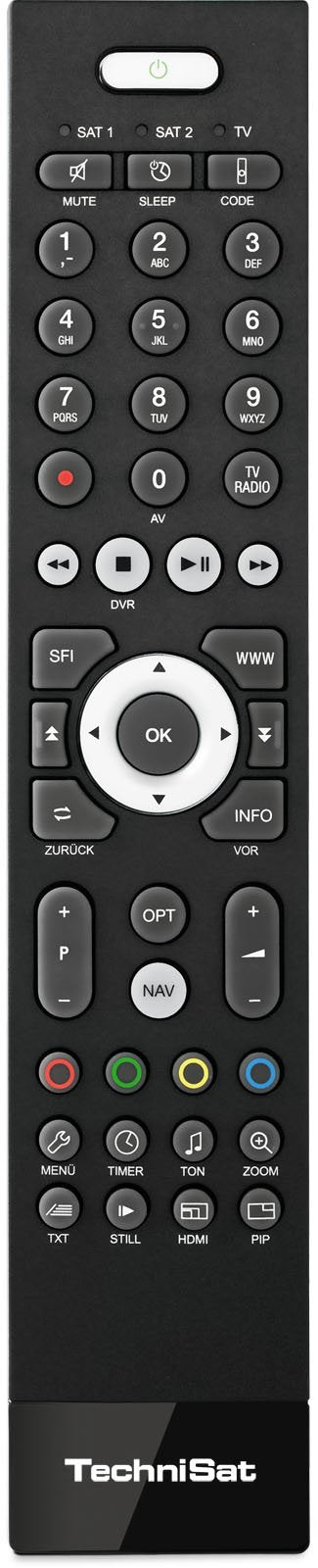 TechniSat TECHNICONTROL remote control (suitable for ISIO digital receivers and ISIO TV sets from TechniSat) black