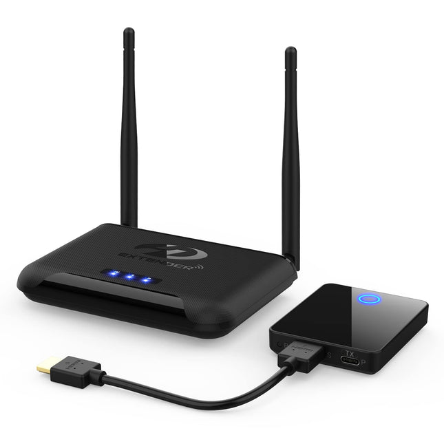 Wireless HDMI Transmitter and Receiver, Binken 200FT/60M Wireless HDMI Extender Kit, 1080P HD HDMI without Cable, Streaming Media Video/Audio from Laptop, Camera, PS5, PC to Monitor, Projector, HDTV