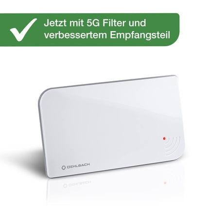 Oehlbach Scope Vision 5G DVB-T2 HD antenn - digitaalne siseantenn - aktiivne DVB-T võimendi - meie testivõitja järeltulija - 5G filtriga - valge