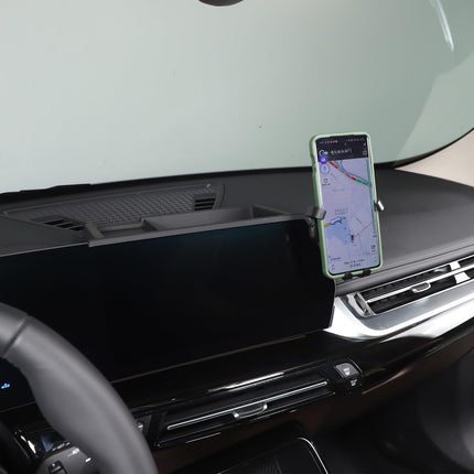 Keskkonsooli korraldaja, mis ühildub BMW X1 U11 2023-2024 navigatsiooniekraani tagumise korraldaja salvega, GPS-ekraanile, telefonihoidikule, käed-vabad-kinnitusega (tüüp B).