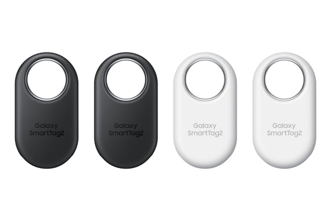 Samsung Galaxy SmartTag2 Bluetooth Tracker, Compass View, Nearby Search, Up to 500 Days Battery Life, Water Resistant, Black/White (4 Pack)