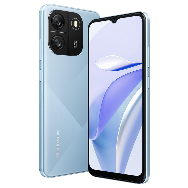 Blackview Wave 6C 4G nutitelefon ilma lepinguta, soodne, 6,5'' HD+, kaheksatuumaline 4GB+32GB (1TB väline SD), 5MP+8MP, 5100mAh aku, Android 13 DUAL SIM mobiiltelefon, Smart-K Box kõlar, GPS, sinine