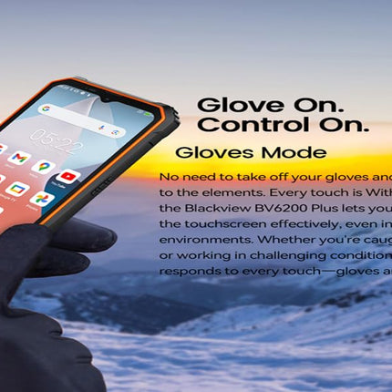 Blackview BV6200 Plus välistingimustes kasutatav mobiiltelefon, 11000mAh, 24GB+256GB/2TB (2025), lepinguta nutitelefon, 98DB valjuhääldi, 6.56" 90Hz, IP69K veekindel, ehitusplatsi telefon, 16MP+13MP/kaks 4G/OTG/GPS/NFC oranž