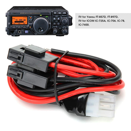 KIMISS Power Cable Yaesu Ft857 Vehicle Audio Video Antennas 1 M 3.3 Feet Car Radio Power Cable Shortwave Fits Yaesu Ft 857D Ft 897D Terminals and Wiring Harnesses